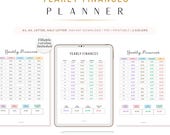 FILLABLE Yearly Finance Tracker Template: Money Management Planner, 2 Colors, A4, A5, Letter, Half Letter (PDF)