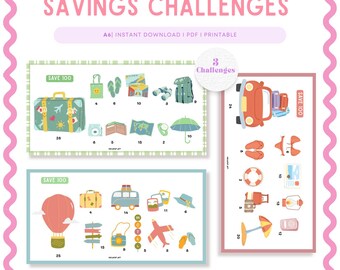Summer Holiday Savings Challenge PRINTABLE, Cash Stuffing, Low Income Budget Tracker, A6 PDF