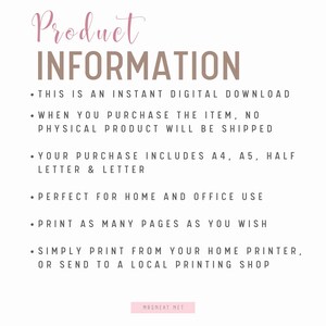 Notes Page Printable, Notes Paper Template Pdf, A4, A5, Letter & Half ...