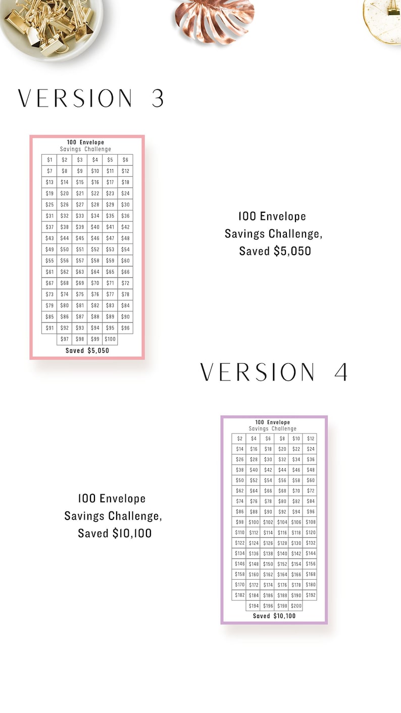 A6 Envelope Mini Saving Challenge Bundle