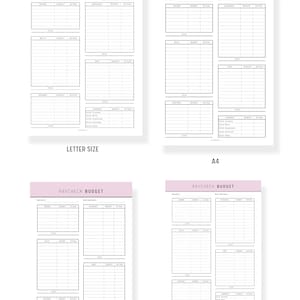 Paycheck Budget, Budget by Paycheck, Paycheck Template, Weekly Budget, Paycheck Planner, Paycheck Tracker, Bi Weekly Budget, 8 Colors, PDF