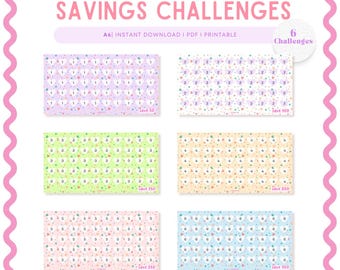 Love Savings Challenge Printable: A6 Cash Stuffing, Low Income Savings (Digital Download)
