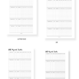 Bill Payment Tracker Printable, Bill Tracker Template, Weekly Monthly ...