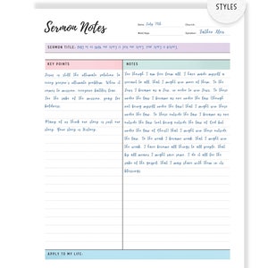 Christian journaling setup with Bible, coffee, and fillable sermon notes printable for peaceful devotion time