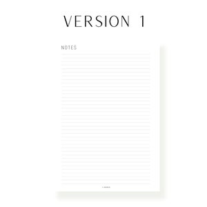 Notes Page Printable, Notes Paper Template Pdf, A4, A5, Letter & Half ...