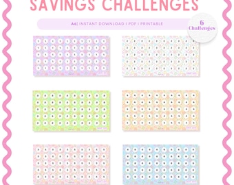 PRINTABLE Summer Holiday Savings Challenge: A6 Cash Stuffing, Budget Tracker, Low Income Savings (PDF)