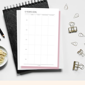 Fillable 5 Year Goal Planner, New Year Goals Printable, Top 5 Goals ...