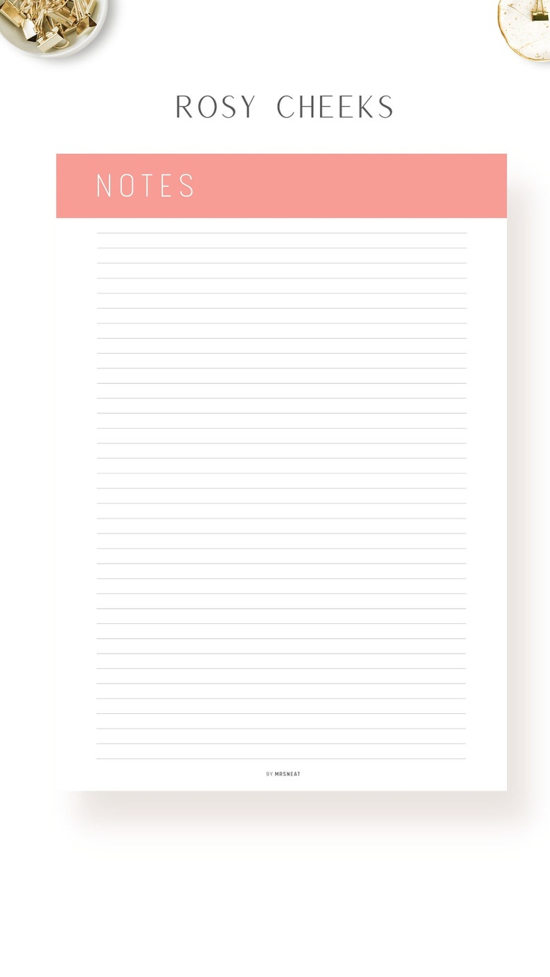 Letter Notepad Sheet.pdf Printable Notes Page Template, Fillable Notes, Daily Note, Notebook ...