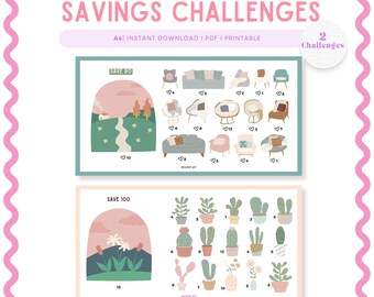 PRINTABLE Furniture Fund Savings Challenge, A6 Cash Stuffing, Digital Download