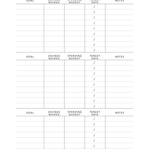 Fillable Financial Goals Tracker Printable, Financial Goal Planner, 2 ...