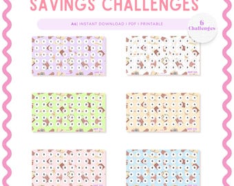 Summer Vacation A6 Mini Savings Challenge PRINTABLE, Budget Tracker, PDF