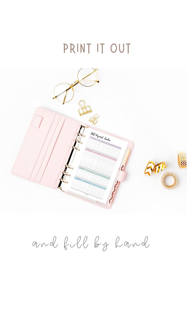 Bill Payment Tracker Printable, Bill Tracker Template, Weekly Monthly ...