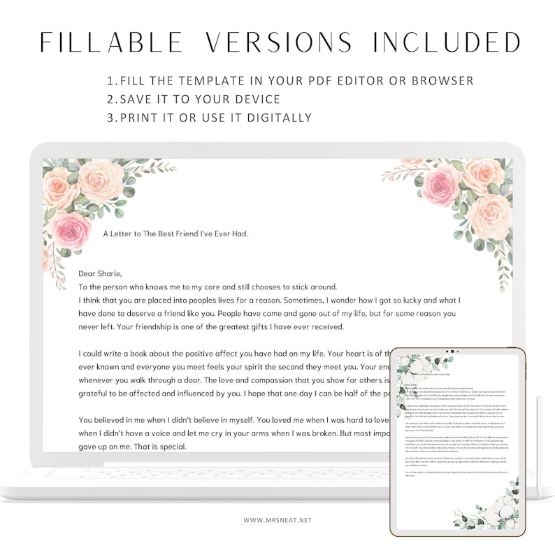 FILLABLE Floral Printable Stationery: Lined & Unlined Paper (PDF) - Etsy