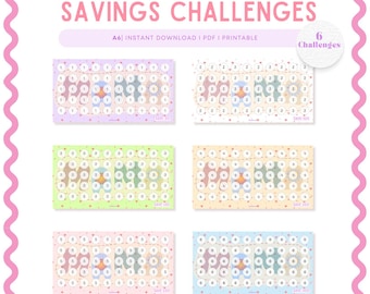 Mother Day Savings Challenge PRINTABLE, A6 Cash Stuffing, Digital Download
