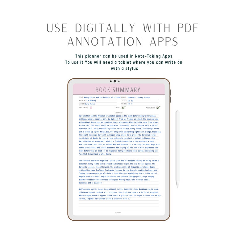 Book Summary Printable, Reading Summary Template, Reading Journal, PDF ...