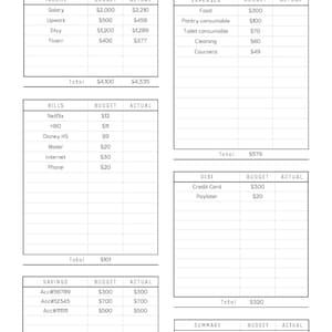 Paycheck Budget, Budget by Paycheck, Paycheck Template, Weekly Budget, Paycheck Planner, Paycheck Tracker, Bi Weekly Budget, 8 Colors, PDF