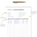 Colorful Vehicle Maintenance Printable, Vehicle Maintenance Log, PDF ...