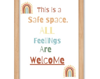 Sicherer Raum Poster, Calming Corner Decor (Digitaler Download)