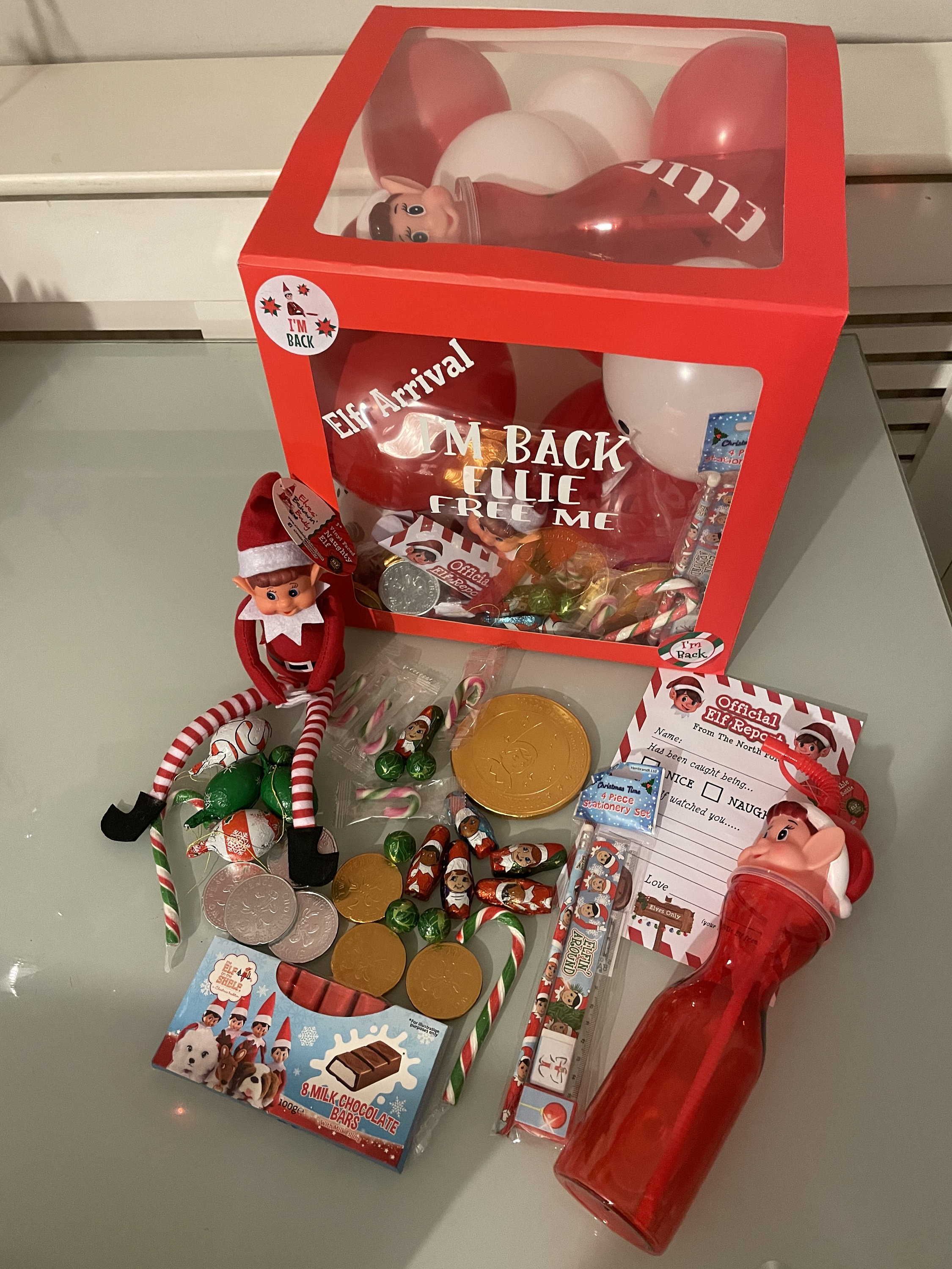 Elf Arrival and Treat Box Personalised With Treats Etsy