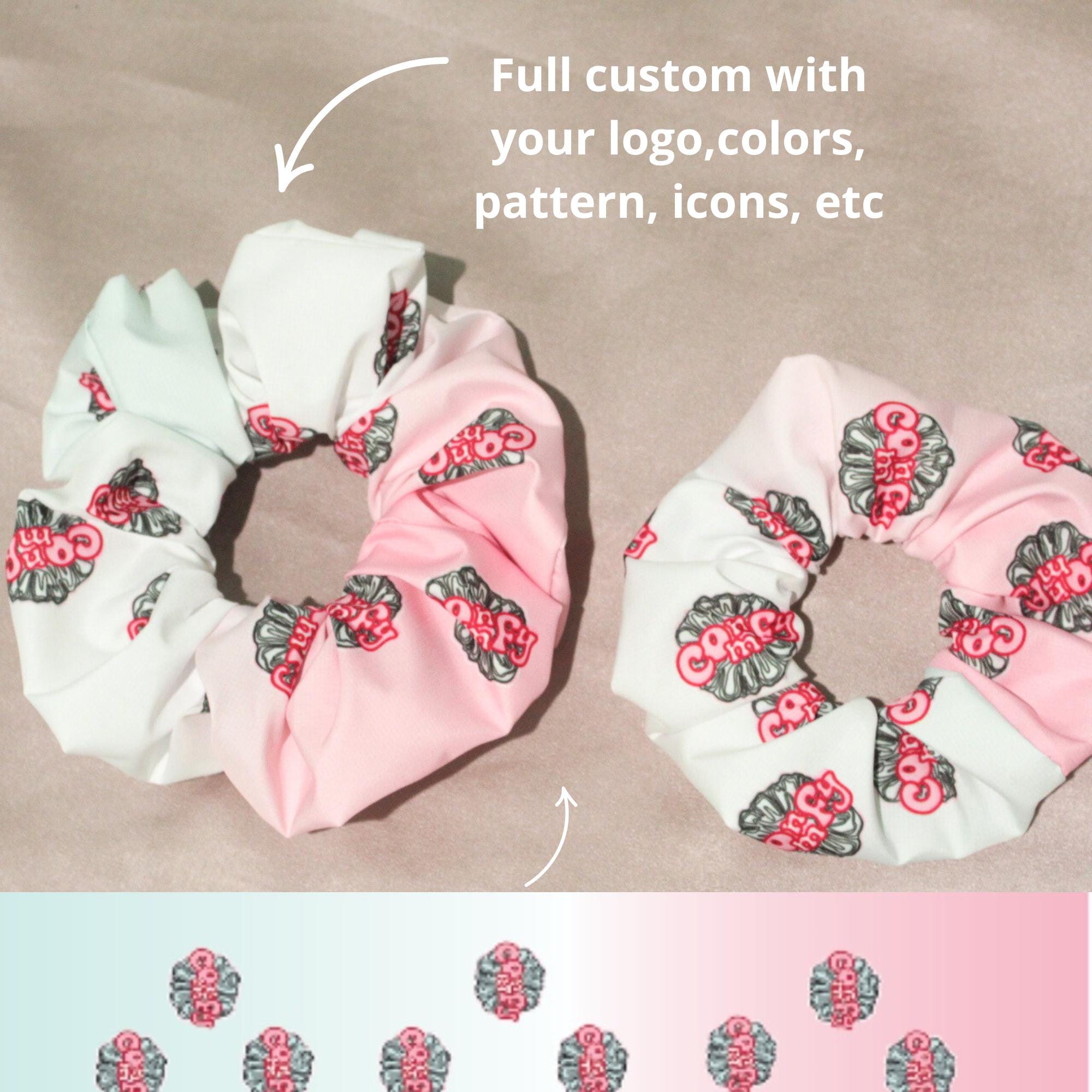 Custom Logo Scrunchies: Salon Anniversary Hair Tie Gift - Etsy