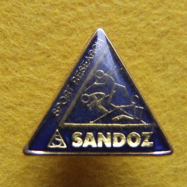 raro y por lo demás muy caro pin de solapa SANDOZ Sport Research Albert Hofmann LSD coleccionista vintage