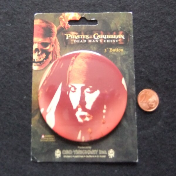 riesiger Button, Johnny Depp, Jack Sparrow, Pirates of the Caribbean, Sammler, Fanartikel