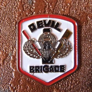 Pin Badge US Army 82nd Airborne Division Devil Brigade, Military, Collector