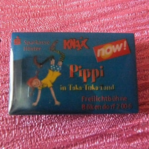 Pippi Longstocking pin in Taka Tuka Land, KNAX, Sparkasse Höxter, collector's item, 2006 image 2