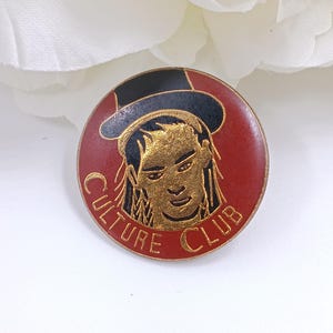 lapel Pin Anstecknadel CULTURE CLUB MUSIK Boy George Vintage Sammler