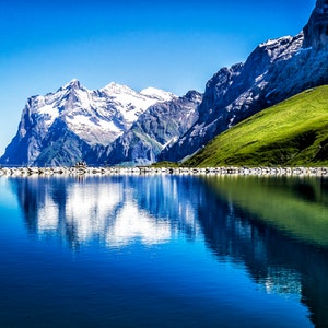 Lake Reflections on Fallbodensee in Switzerland