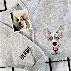 Father Day Gifts For Dad - Custom Pet Zip Hoodie - Embroidered Dog Sweatshirt - Personalized Cat Hoodie - Pet Lover Gift - Gift For Husband