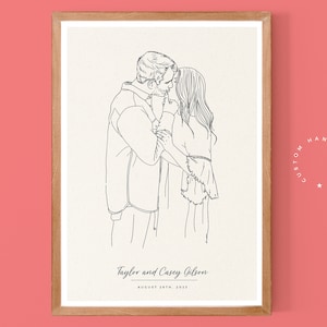 Personalisiertes Paar Portrait, Paar Illustration, Geschenk Freund, Verlobungs Geschenk, Familie individuelle Kunst, personalisiertes Geschenk, Geburtstagsgeschenke
