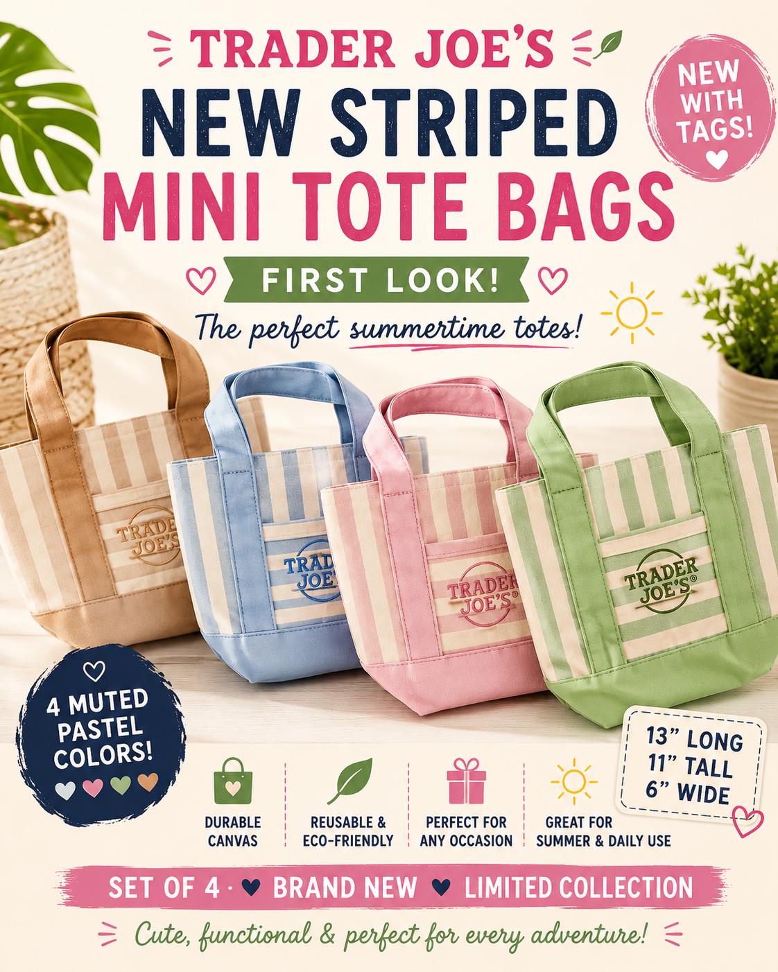 Striped Tote Bag - Etsy