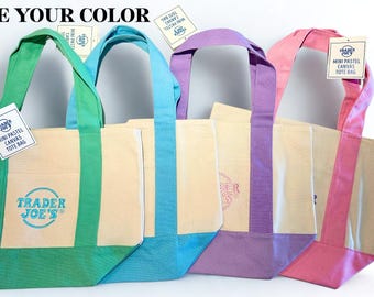 Mini Canvas Tragetasche, Pastell Tragetasche, kleine wiederverwendbare Tasche, Geschenk Tragetasche, süße Alltagstasche (1 Tasche, wählen Sie Farbe)