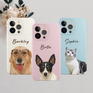 Custom Pet Phone Case | Personalized Dog Portrait Cover | Dog Cat Memorial Gift | Gifts for Dog Lovers & Pet Loss | iPhone case