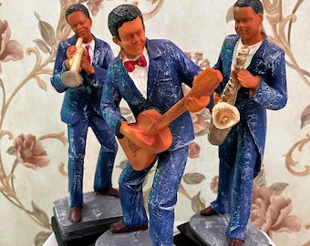 Resin Musician Figurines Set - Handcrafted Music Lover Gift