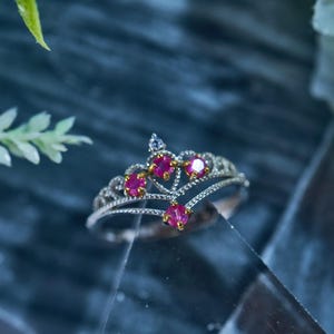 Sterlingzilveren S925 perzik robijnkwartsring: 14k kroon, verstelbaar, met certificaat