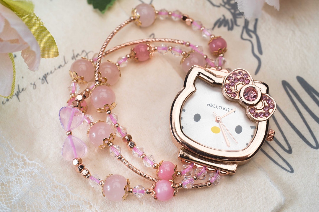Hello Kitty Handmade and Tailor-made Watches With Rose Quartz - Etsy
