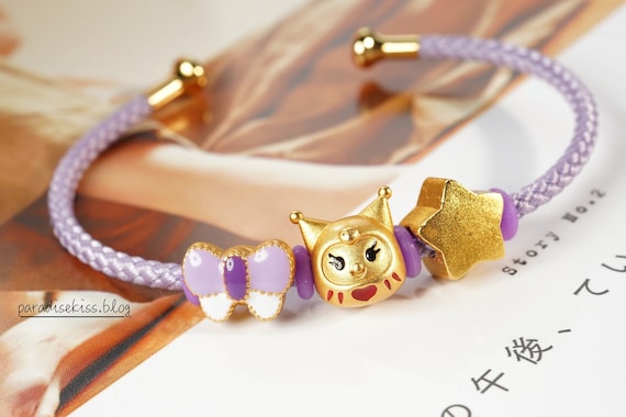 Kuromi 18K Gold Plated Pandora Bracelet Cute Daruma Kuromi N