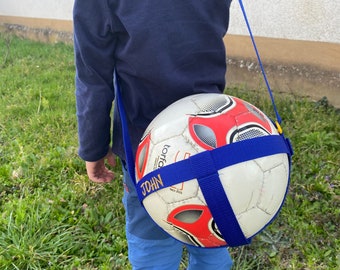 Tragegurt Ball  Ballgurt personalisiert Tasche bestickt Rucksack Volleyball Fußball Handball Basketball Tragebeutel Umhängetasche Bälle Kind
