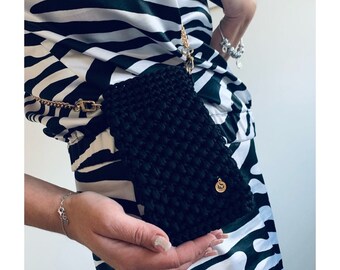 Cell phone bag, Mobile phone purse, Crochet bag, Little bag, Cell phone pouch, Crochet pouch