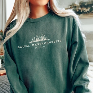 Black Flame Candle Sweater, Salem Massachusetts Vintage Sweatshirt, Fall Vibes Witch Halloween Sweater, Salem Sweater Local Witches Sweater