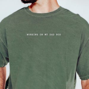 Pregnancy Announcement Comfort Colors® Shirt, Working On My Dad Bod, Funny Baby Reveal Shirt For Future Dad, Soon To Be Dad Gift, Parenthood