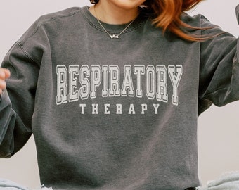 Respiratory Therapist Comfort Colors Vintage College Style Crewneck Sweater, Pulmonology Sweater, RT Fall Sweatshirt, Future RT Sweater