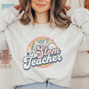 Stem Teacher Retro Shirt, Math Teacher Shirt, Science Teacher Shirt, Back to School Shirt, End of School Shirt, Custom Stem Teacher Gift