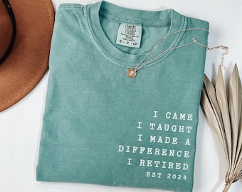 Funny Teacher Retirement Shirt, End of School Shirt, School's out Forever, Custom Teacher Retirement Gift Comfort Colors Shirt