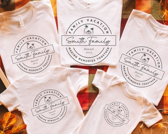 Family Vacation Shirts 2026 Beach, Custom Matching Family Group Shirt for Beach Vacation Personalized, Family Hawaii Shirt 2026