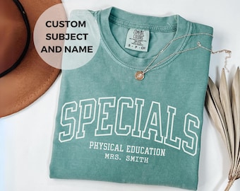 Custom Comfort Colors® Specials Squad Teacher Team Shirt, Personalized Specials Crew Name Shirt, Specials Dream Team Matching Shirt