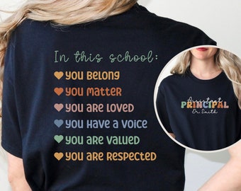 Personalized School Assistant Principal T-shirt, Back to School Team Shirt for Asst. Principal, Custom Shirt Gift for Assistant Principal