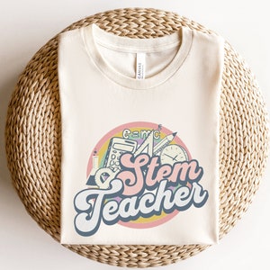 Stem Teacher Retro Shirt, Math Teacher Shirt, Science Teacher Shirt, Back to School Shirt, End of School Shirt, Custom Stem Teacher Gift